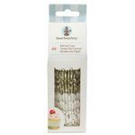 The Sweet Tooth Fairy 96 Count Gold & White Mini Baking Cups