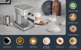 Geek Chef Espresso Machine,20 bar espresso machine with milk frother for latte,cappuccino,Machiato,for home espresso maker,1.8L Water Tank