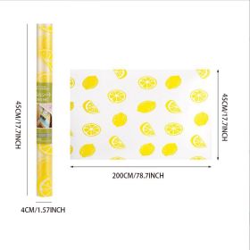 1pc Dustproof Kitchen Cabinet Mat; Waterproof Anti-Oil Sticker; 17.7''Ã—1.57'' (Color: Yellow)